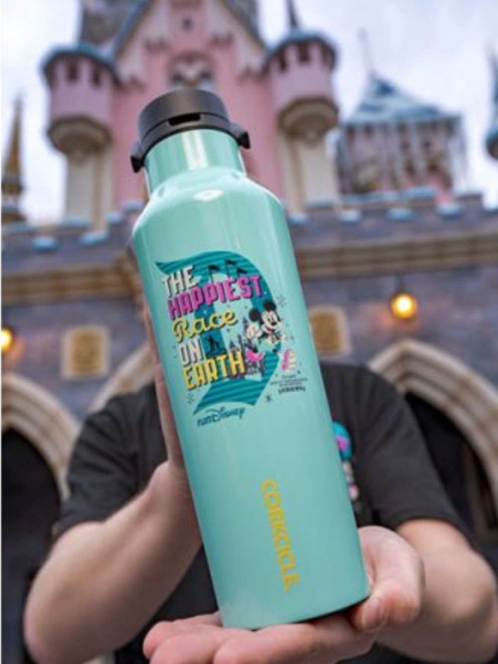 2024 Disneyland Happiest Race Run Disney Half Marathon Corkcicle Water Bottle